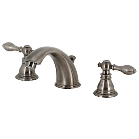 Kingston Brass American Classic Widespread Bathroom Faucet W/ Retail Pop-Up, Black SS KB963ACL